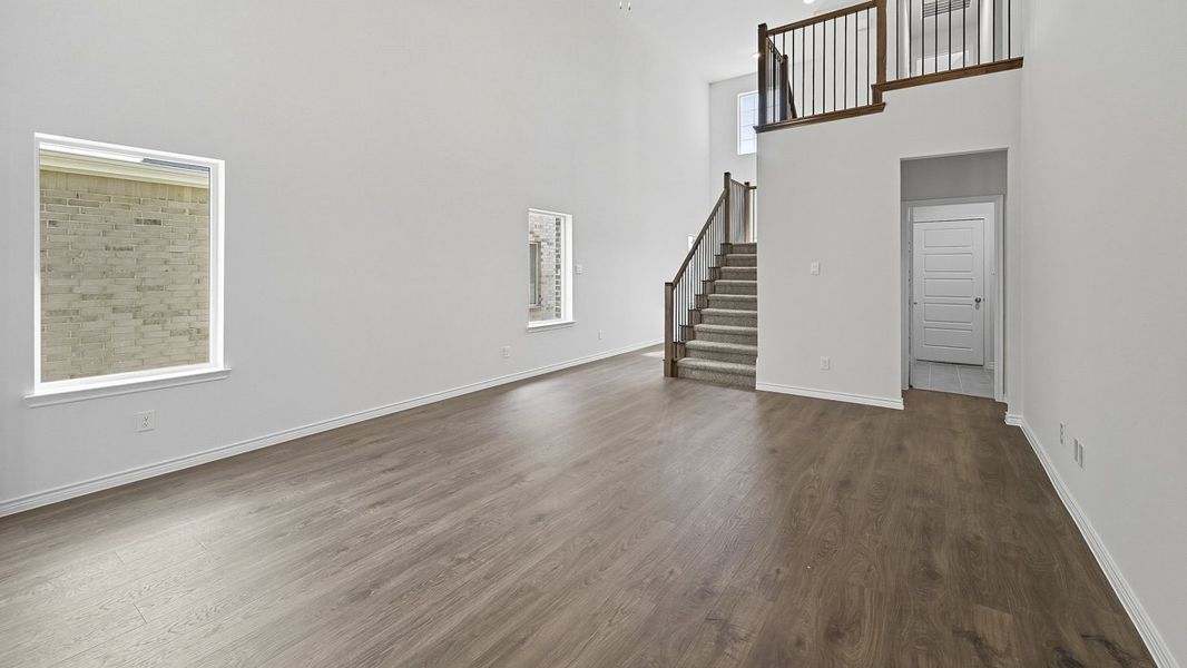 Representative unfurnished interior of a home built from the Lakehurst by D.R. Horton in Silverado, Aubrey (Image 11). Representative unfurnished interior of a home built from the Lakehurst by D.R. Horton in Silverado, Aubrey (Image 11).
