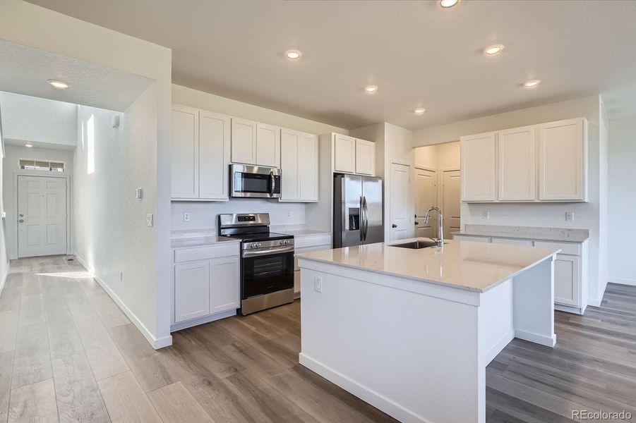 Furnished interior view inside a new home in Parterre: Paired Homes, Thornton (Image 5). Furnished interior view inside a new home in Parterre: Paired Homes, Thornton (Image 5).