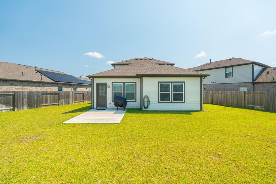 Front exterior of a new home in Lonestar Collection at Aurora, Katy, TX, highlighting curb appeal (Image 18). Front exterior of a new home in Lonestar Collection at Aurora, Katy, TX, highlighting curb appeal (Image 18).