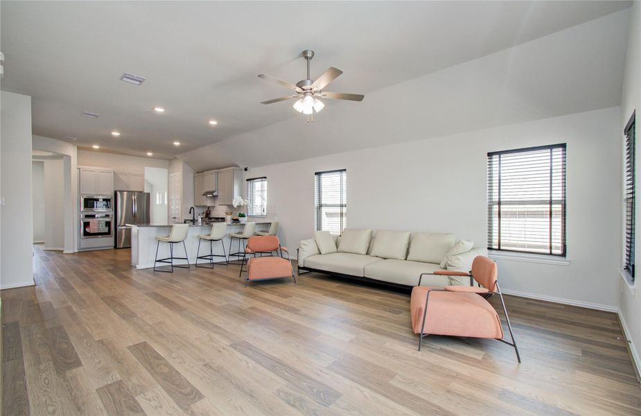 Furnished interior view inside a new home in Sunterra, Katy (Image 12).