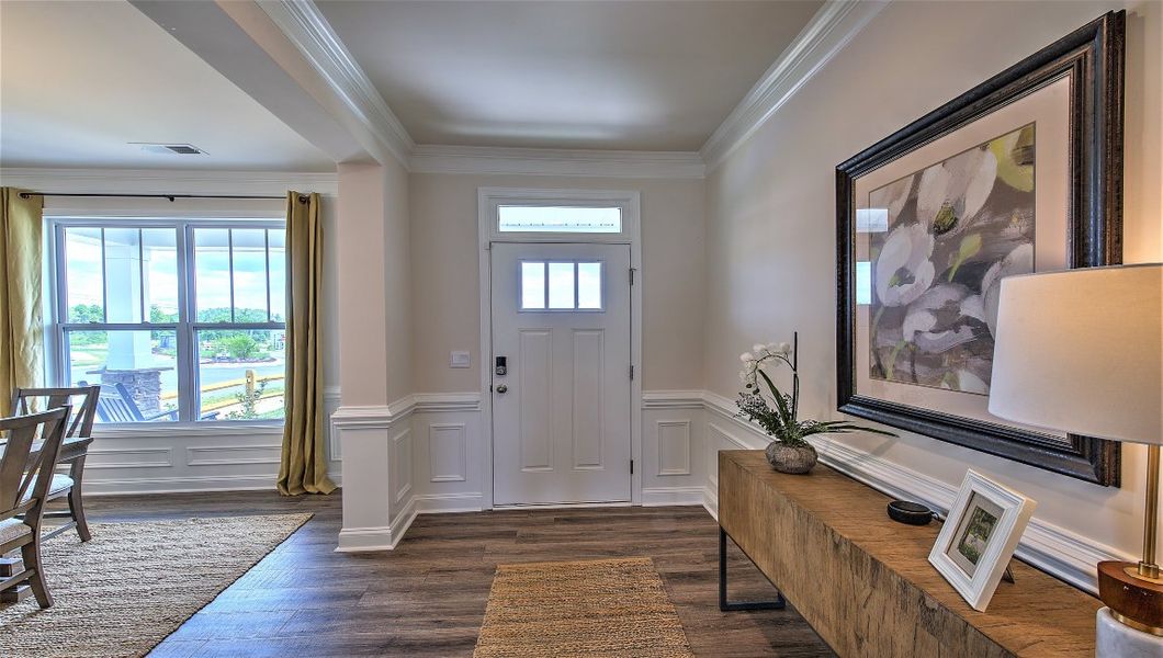 Furnished interior view inside a new home in Reserve at Tap Root Farms, Fletcher (Image 5). Furnished interior view inside a new home in Reserve at Tap Root Farms, Fletcher (Image 5).