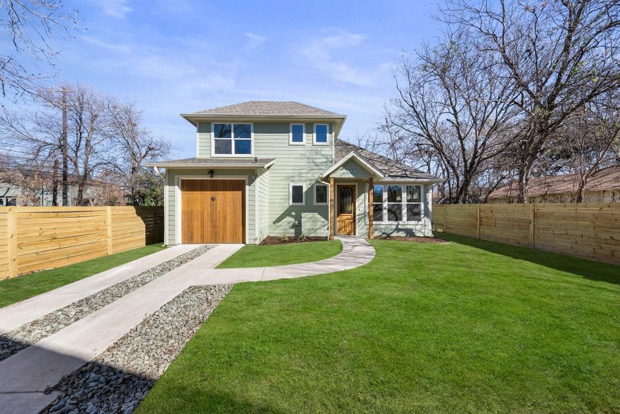 Back house was built in 2018 and includes a 1-car garage.