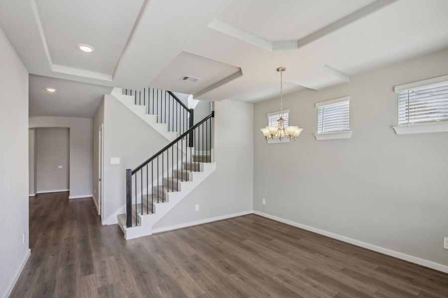 Photo is not of the actual home, but is an inspirational photo of builder’s model home and may depict options, furnishings, and/or decorator features that are not included