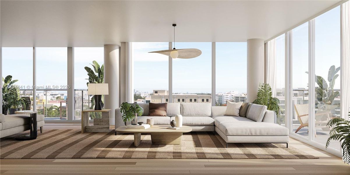 Furnished interior view inside a new home in The WELL Bay Harbor Islands, Bay Harbor Islands (Image 7).