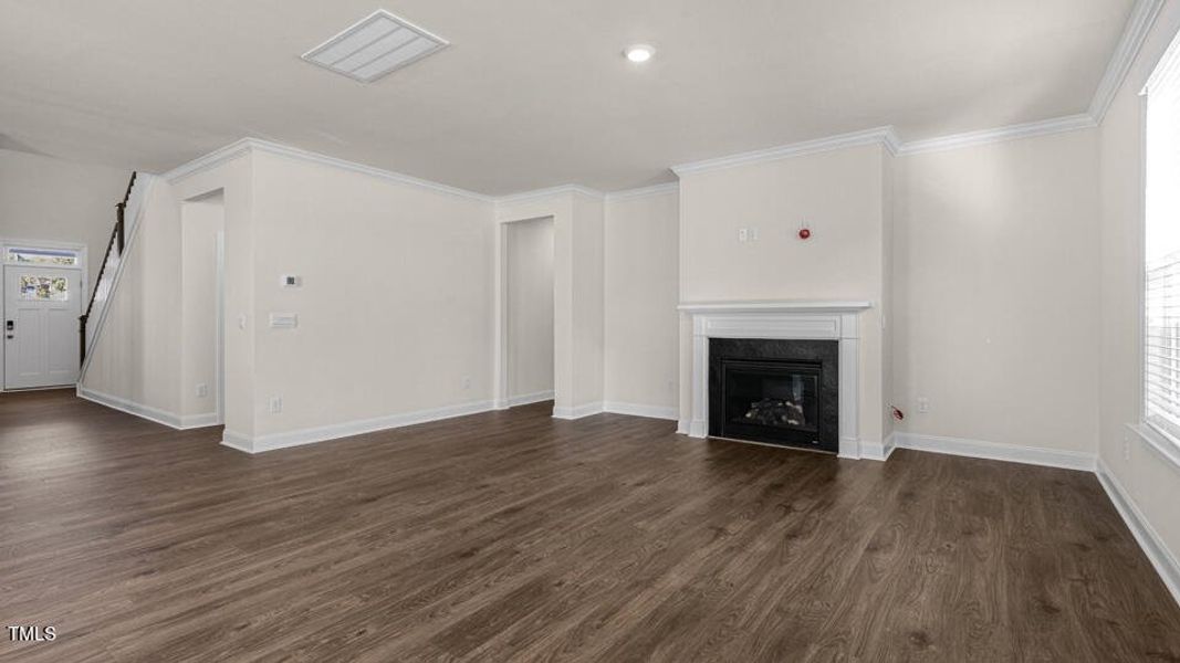 Living Area with Fireplace