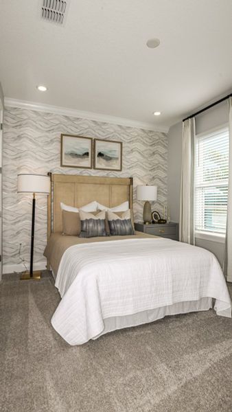 Furnished interior view inside a new home in Esplanade at Kingston, Estero (Image 26).