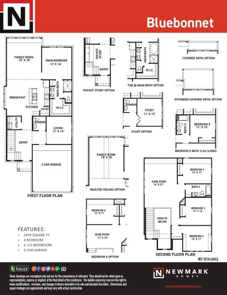 2D floor plan layout of this home in Meridiana 40', 65', Iowa Colony, TX (Image 2). 2D floor plan layout of this home in Meridiana 40', 65', Iowa Colony, TX (Image 2).