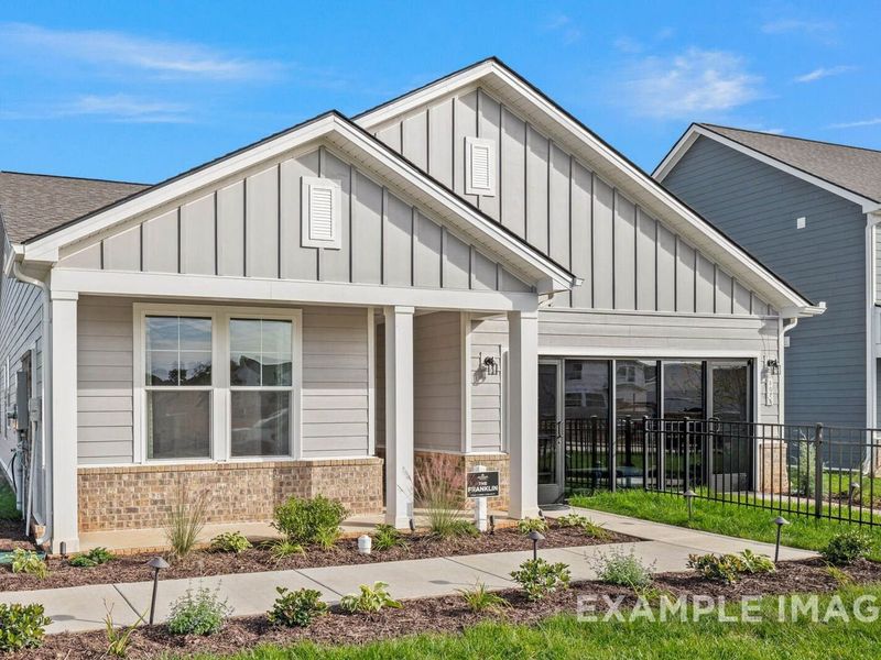 Front exterior of a new home in Sage Farms, White House, TN, highlighting curb appeal (Image 2). Front exterior of a new home in Sage Farms, White House, TN, highlighting curb appeal (Image 2).