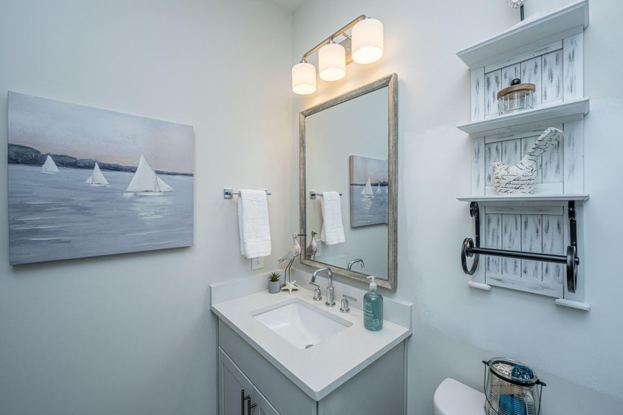 Furnished interior view inside a new home in Overlook at Copahee Sound, Awendaw (Image 53).