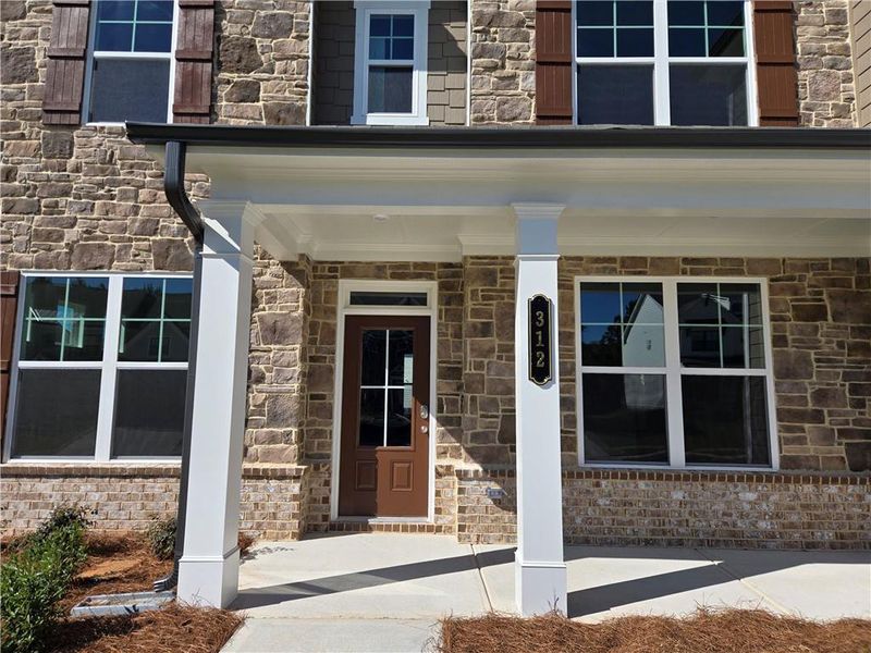 Exterior details and patio area of a home in Enclave at Logan Point, Loganville (Image 3).