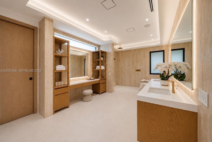 Furnished interior view inside a new home in , Miami (Image 13).