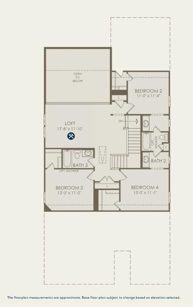 Pulte Homes, Whitney/G floor plan second level Pulte Homes, Whitney/G floor plan second level
