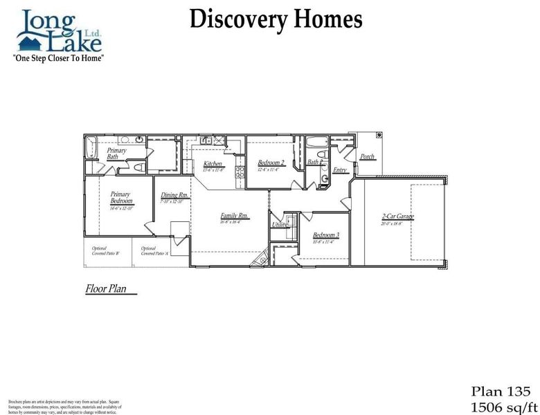 Plan 135 features 3 bedrooms, 2 full baths, and over 1,500 square feet of living space. Plan 135 features 3 bedrooms, 2 full baths, and over 1,500 square feet of living space.