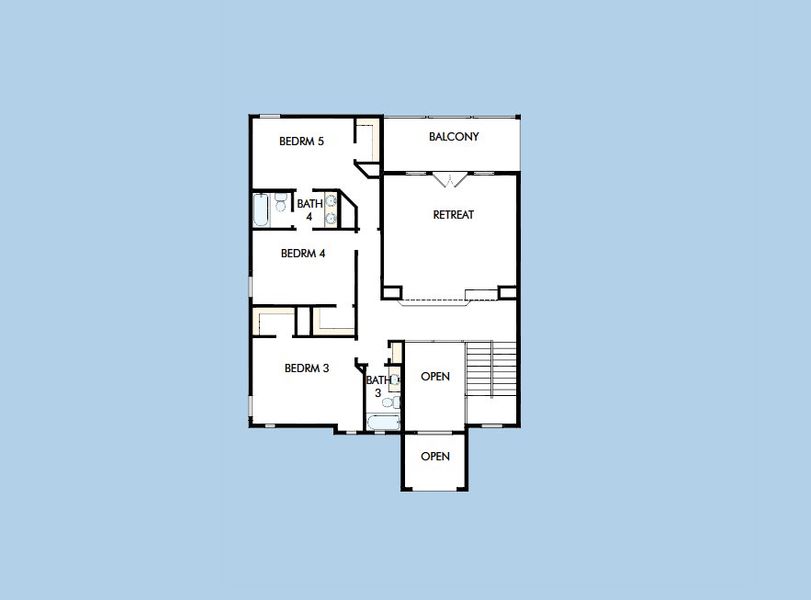 2D floor plan layout for the The Boston by David Weekley Homes in Briarley, Montgomery, TX (Image 5). 2D floor plan layout for the The Boston by David Weekley Homes in Briarley, Montgomery, TX (Image 5).