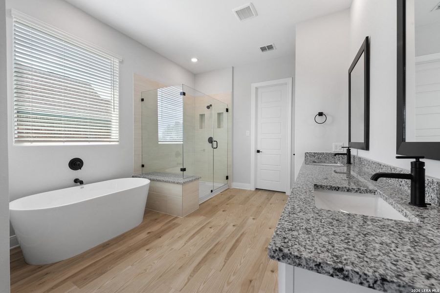 Furnished interior view inside a new home in Potranco West, Castroville (Image 6).