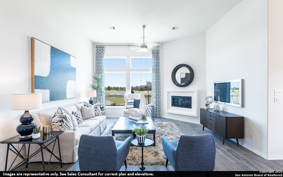 Furnished interior view inside a new home in The Woodlands at Medina Hills, Mico (Image 3).