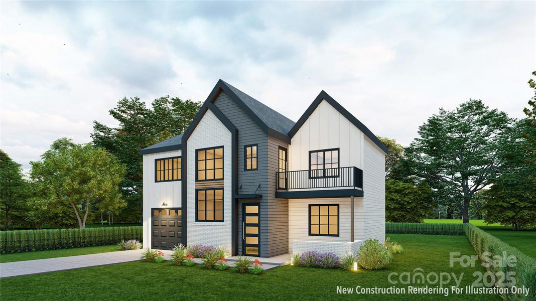 Front exterior of a new home in , Charlotte, NC, highlighting curb appeal (Image 2).