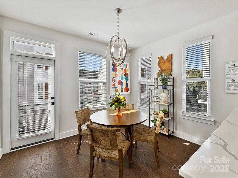 Furnished interior view inside a new home in LOSO Terraces, Charlotte (Image 5). Furnished interior view inside a new home in LOSO Terraces, Charlotte (Image 5).