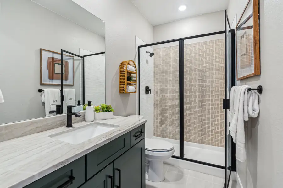 Furnished interior view inside a new home in Trailstone, Arvada (Image 49).