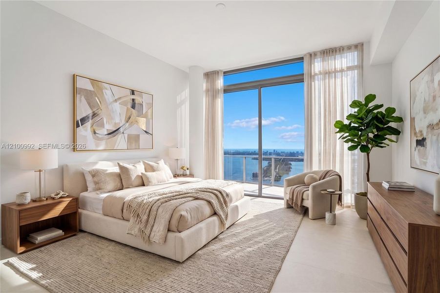 Furnished interior view inside a new home in , Miami (Image 36).