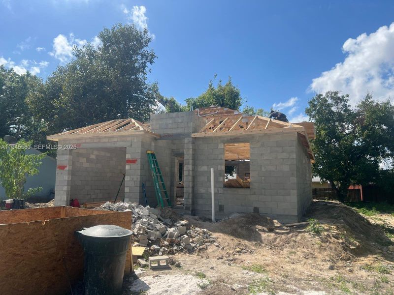 In-progress construction of a new home in , Fort Myers, FL (Image 3).