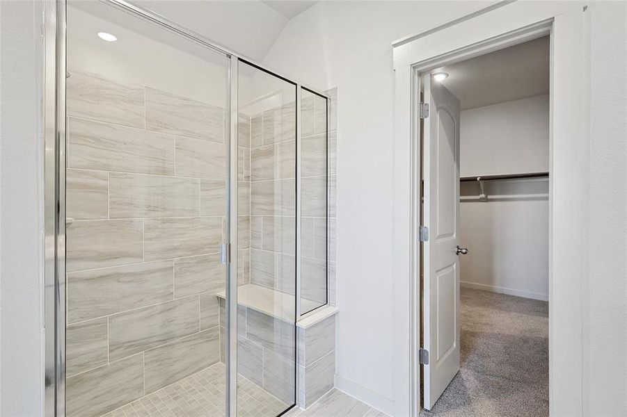 Bathroom featuring an enclosed shower