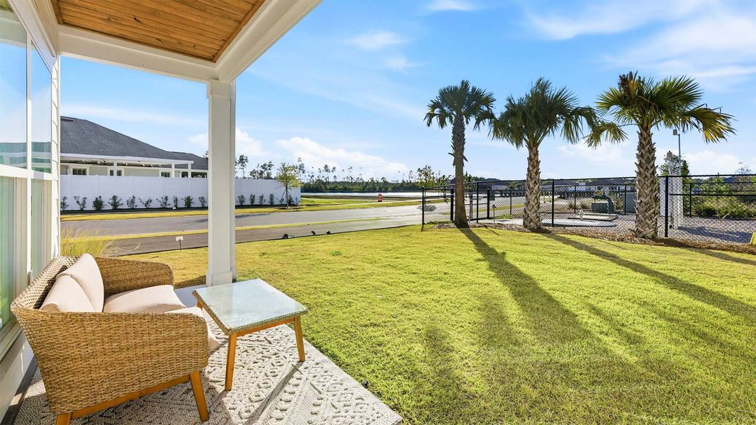 Exterior details and patio area of a home in Breakfast Point East Phase I, Panama City Beach (Image 25).