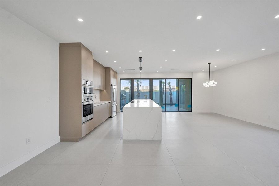 Living, Dining, Kitchen