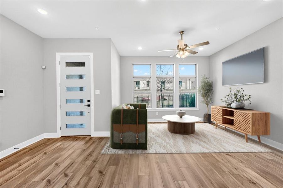 Furnished interior view inside a new home in Hillside at Las Colinas, Irving (Image 8).