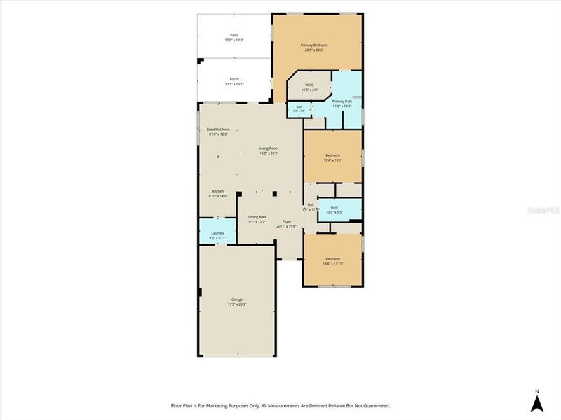 2D floor plan layout of this home in Orange Blossom Hills, Summerfield, FL (Image 5). 2D floor plan layout of this home in Orange Blossom Hills, Summerfield, FL (Image 5).