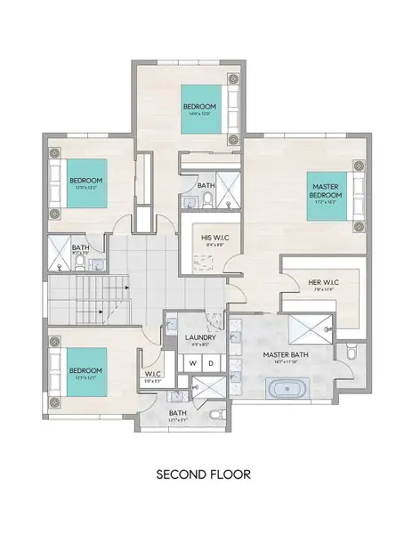 2D floor plan layout of this home in , Fort Lauderdale, FL (Image 4). 2D floor plan layout of this home in , Fort Lauderdale, FL (Image 4).
