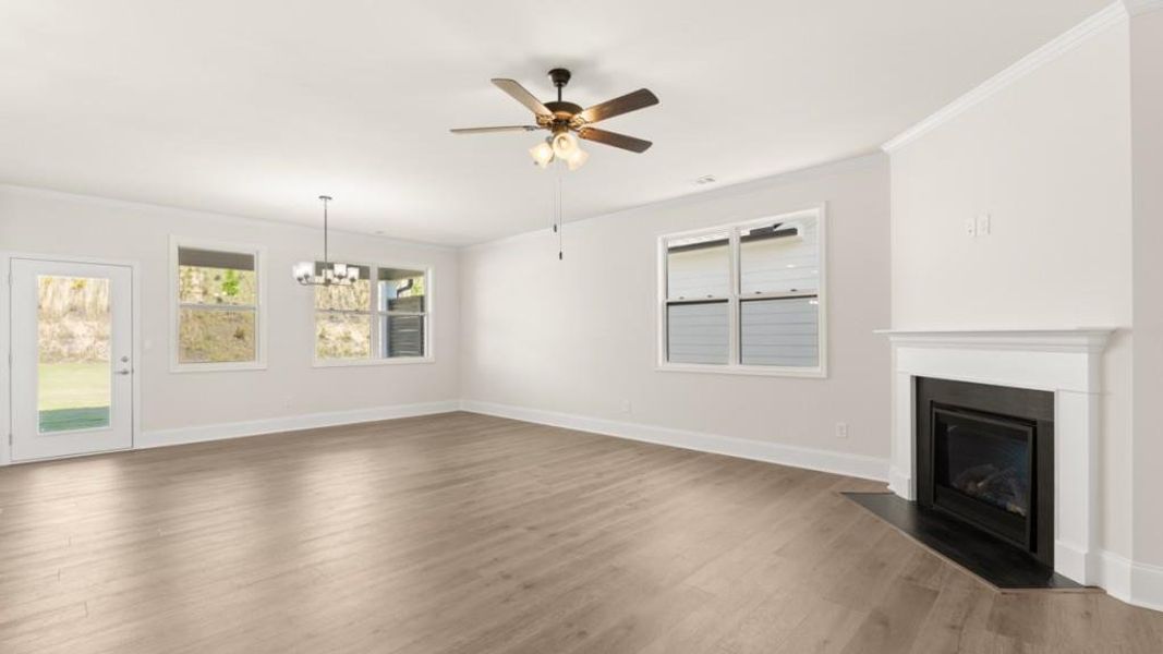 Spacious, unfurnished interior of a new home in Hamptons at Riverwood North, Dallas (Image 28).