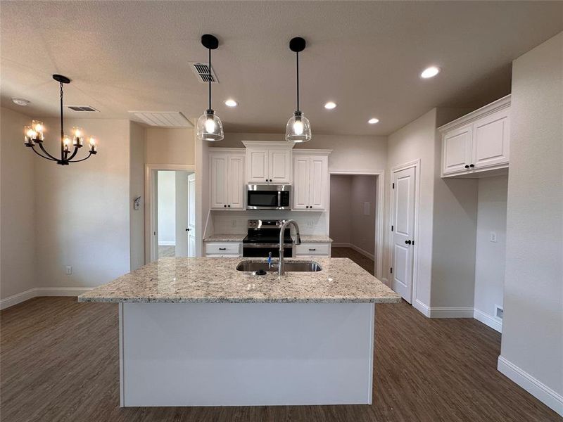 Furnished interior view inside a new home in , Abilene (Image 9).