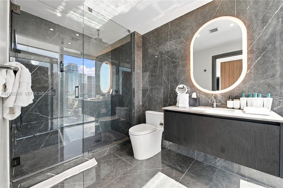 Furnished interior view inside a new home in , Miami (Image 20).