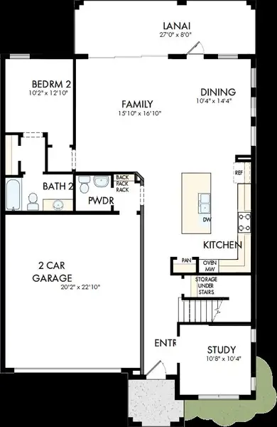 2D floor plan layout of this home in Lakeview Crossing – Tradition Series, Sarasota, FL (Image 2). 2D floor plan layout of this home in Lakeview Crossing – Tradition Series, Sarasota, FL (Image 2).