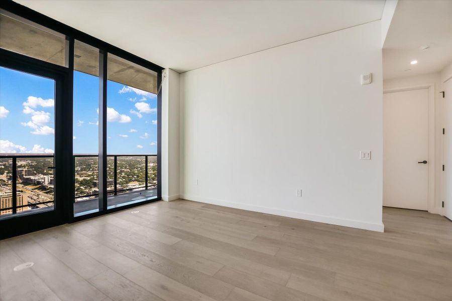 Photos shown are of the same floor plan three floors higher.