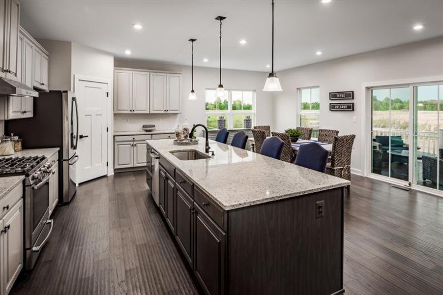 Representative furnished interior of a home built from the York by Ryan Homes in Windsor Estates, Walhalla (Image 4).