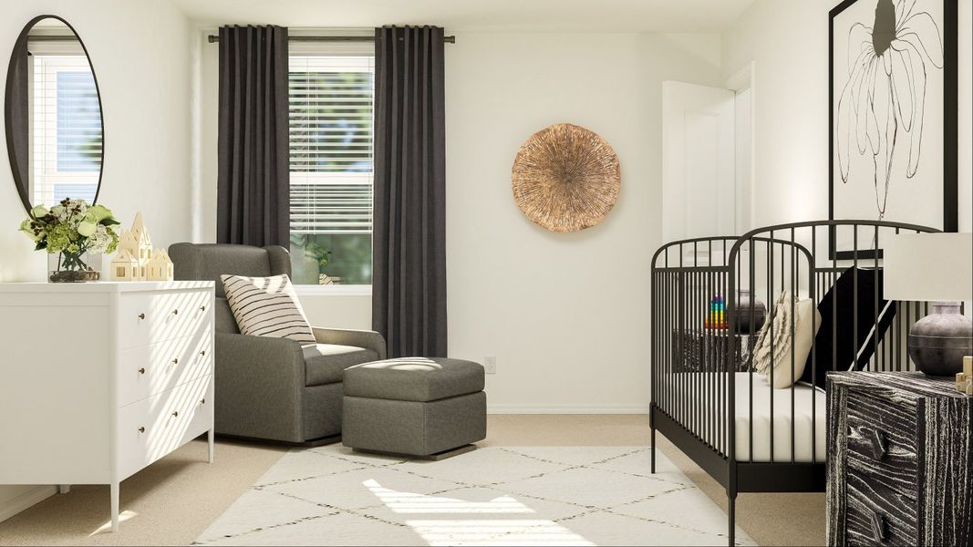 Red Oak Bedroom as nursery