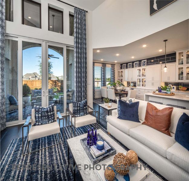 Furnished interior view inside a new home in Santa Rita Ranch, Liberty Hill (Image 30). Furnished interior view inside a new home in Santa Rita Ranch, Liberty Hill (Image 30).