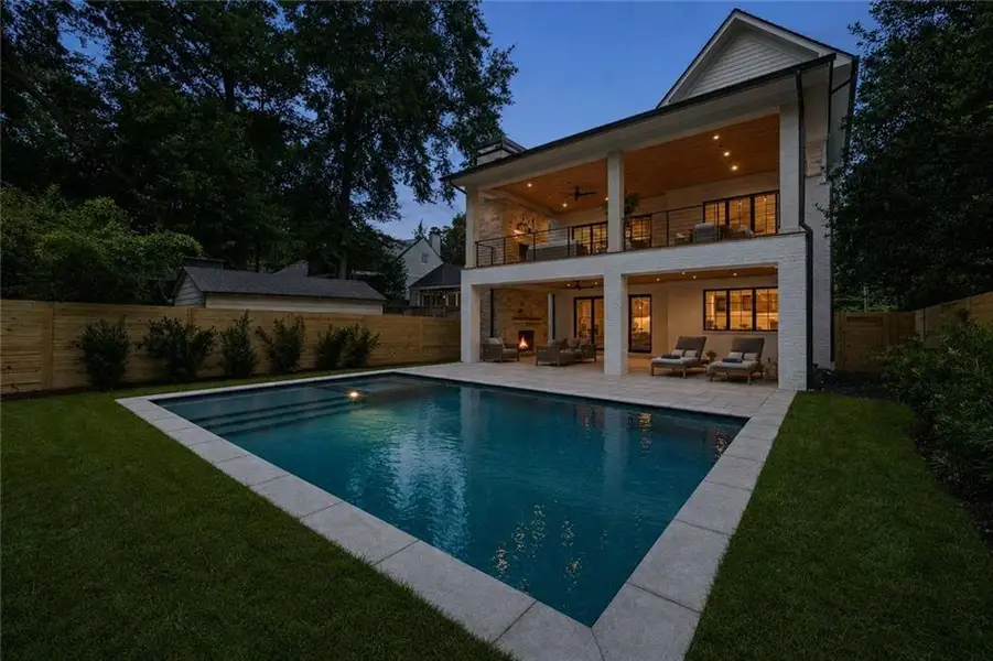 Exterior details and patio area of a home in , Atlanta (Image 3). Exterior details and patio area of a home in , Atlanta (Image 3).