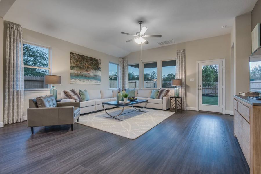 Representative furnished interior of a home built from the Asher by Chesmar Homes in Buffalo Crossing, Cibolo (Image 9).
