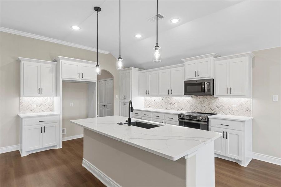 Furnished interior view inside a new home in , Greenville (Image 8).