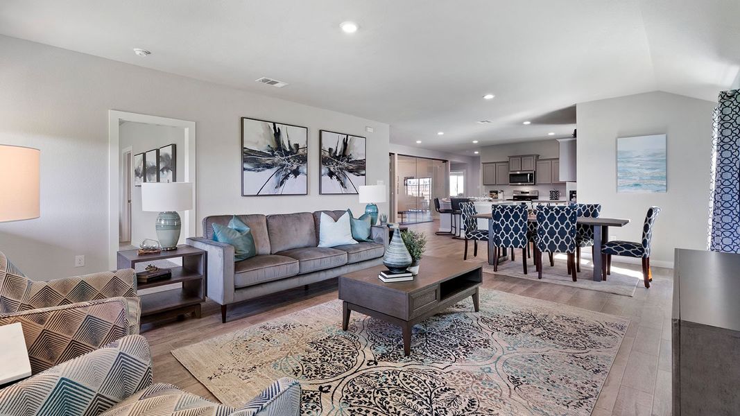 Representative furnished interior of a home built from the Kingston by D.R. Horton in The Parks of Alvarado, Alvarado (Image 12). Representative furnished interior of a home built from the Kingston by D.R. Horton in The Parks of Alvarado, Alvarado (Image 12).