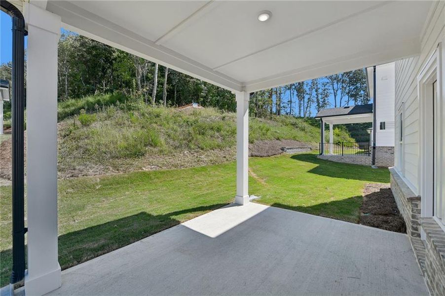 Exterior details and patio area of a home in Hemingway - Reserve Series, Cumming (Image 4).