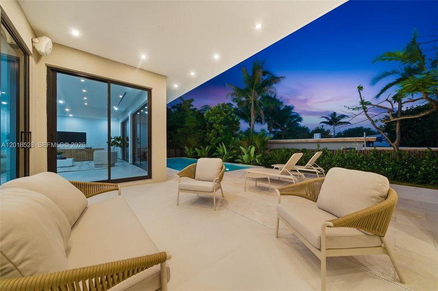 Exterior details and patio area of a home in , North Miami (Image 32).