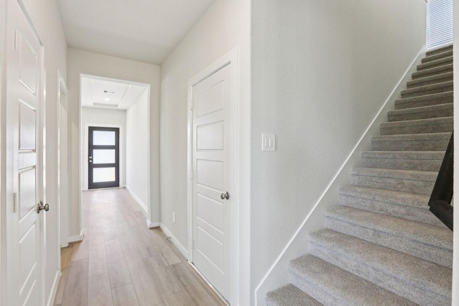 Photos are not of the actual home, but are photos of the builder home with same floorplan with similar interior finishes.