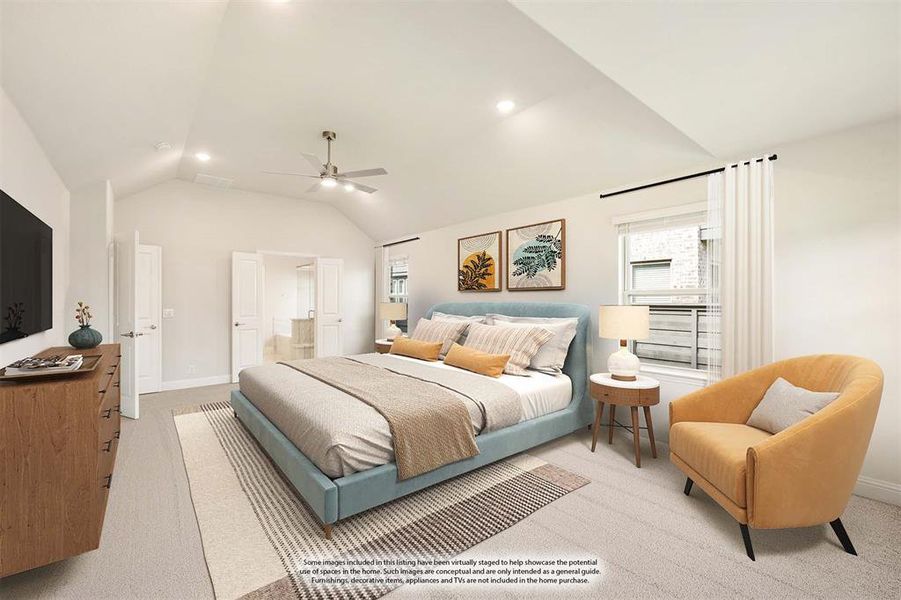 Furnished interior view inside a new home in Union Park Classic 60, Little Elm (Image 4). Furnished interior view inside a new home in Union Park Classic 60, Little Elm (Image 4).