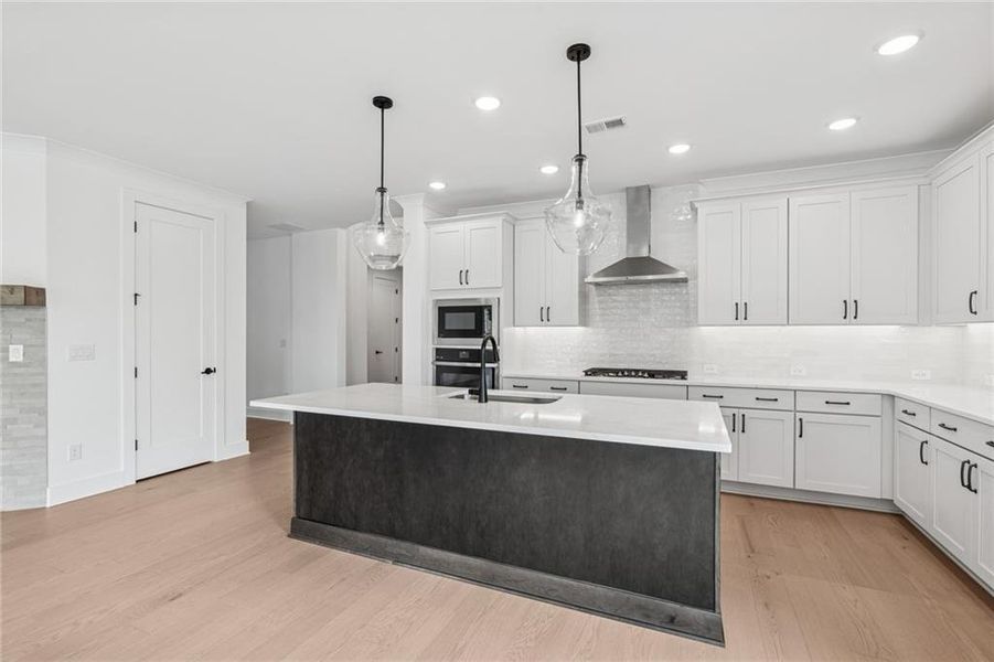 Furnished interior view inside a new home in Crescent Pointe at Great Sky, Canton (Image 3). Furnished interior view inside a new home in Crescent Pointe at Great Sky, Canton (Image 3).