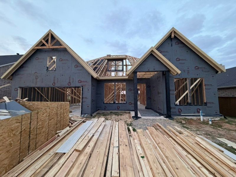 In-progress construction of a new home in Covenant Springs, Springtown, TX (Image 3).