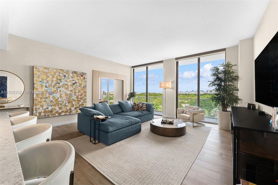 Furnished interior view inside a new home in , Miami (Image 21).